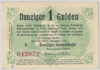 Polish States 1 Gulden, 1923 obverse