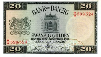 Polish States 20 Gulden, 1937 obverse