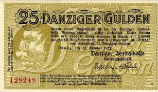 Polish States 25 Gulden, 1923 obverse