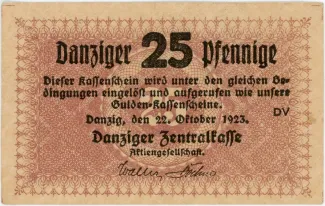 Polish States 25 Pfennige, 1923 obverse