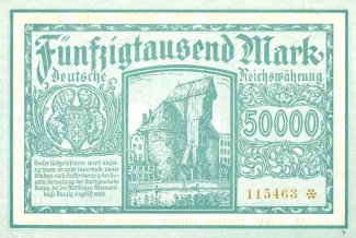 Polish States 50.000 Mark, 1923 reverse