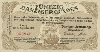 Polish States 50 Gulden, 1923 obverse