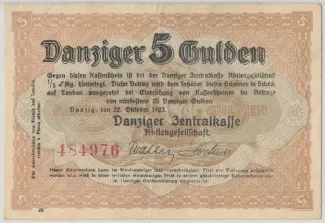 Polish States 5 Gulden, 1923 obverse