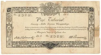 Polish States 5 Talarów, 1810 obverse