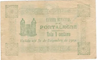Portalegre, District of 1 Centavos, 1921