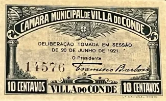 Porto, District of 10 Centavos, 1921 obverse