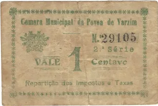 Porto, District of 1 Centavo, 1920 obverse