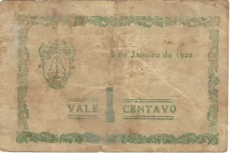 Porto, District of 1 Centavo, 1920 reverse