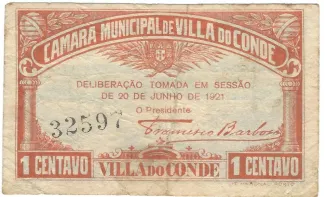 Porto, District of 1 Centavo, 1920 obverse