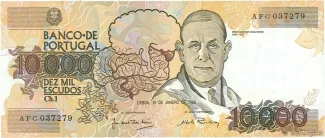 Portugal 10.000 Escudos 1st., 1991 image