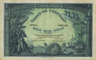Portugal 10.000 Reis 10, 1905 image