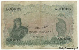 Portugal 10.000 Reis 10, 1910 reverse