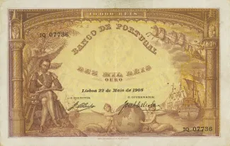 Portugal 10.000 Réis, 1909 image