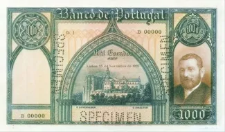 Portugal 1.000 Escudos 3rd., 1927 image