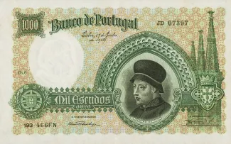 Portugal 1.000 Escudos 6th., 1938 image