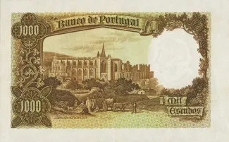 Portugal 1.000 Escudos 6th., 1938 reverse