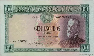 Portugal 100 Escudos 6th., 1957 image