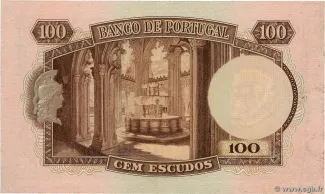 Portugal 100 Escudos 6th., 1947-1957 reverse