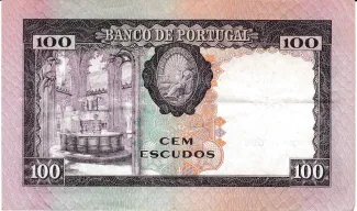 Portugal 100 Escudos 6th., 1961 reverse