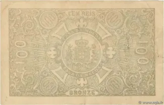 Portugal 100 Réis, 1891 reverse