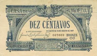 Portugal 10 Centavos, 1917 image