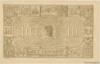 Portugal 10 Centavos, 1917 reverse