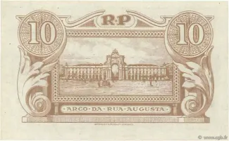 Portugal 10 Centavos, 1925 reverse