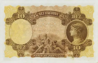 Portugal 10 Escudos 1st., 1919-1920 reverse