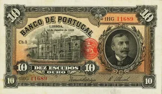 Portugal 10 Escudos 3rd., 1925 image