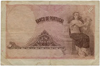 Portugal 1 Escudo, 1917-1920 reverse