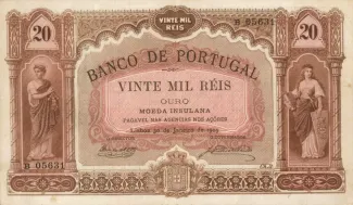 Portugal 20.000 Reis 20, 1905 image