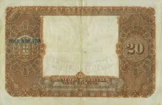 Portugal 20.000 Réis 9th., 1912 reverse