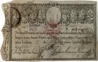 Portugal 20.000 Réis, 1826 image