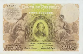 Portugal 20 Escudos 1st., 1919 image