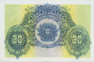 Portugal 20 Escudos 1st., 1915-1919 reverse