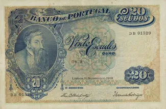 Portugal 20 Escudos 2nd., 1920 image