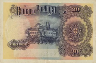 Portugal 20 Escudos 2nd., 1919-1920 reverse