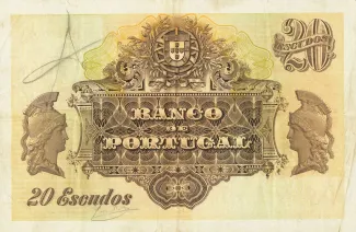 Portugal 20 Escudos 3rd., 1920-1927 reverse