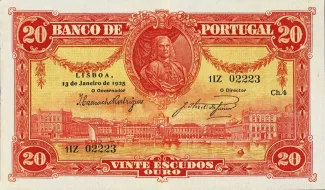 Portugal 20 Escudos 4th., 1925 image