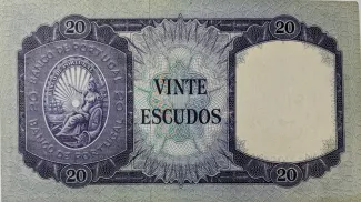 Portugal 20 Escudos 6th., 1960 reverse