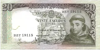 Portugal 20 Escudos 7th., 1964 image