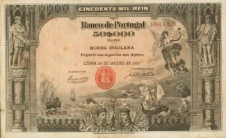 Portugal 50.000 Reis 50, 1905 image