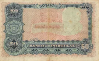Portugal 50.000 Reis 50, 1905 reverse