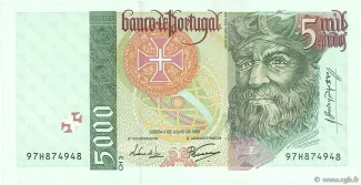 Portugal 5.000 Escudos 3rd., 1998 image