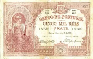 Portugal 5.000 Réis 4th., 1900 image