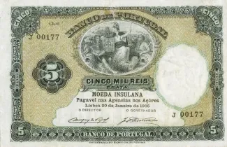 Portugal 5.000 Reis 5, 1905 image