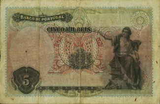 Portugal 5.000 Réis 7th., 1911 reverse