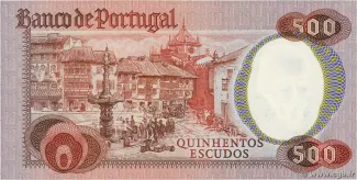 Portugal 500 Escudos 11th., 1979 reverse
