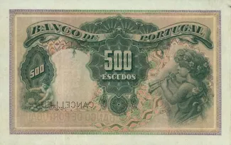 Portugal 500 Escudos 1st., 1922-1925 reverse