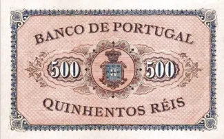 Portugal 500 Réis 1st., 1891 reverse